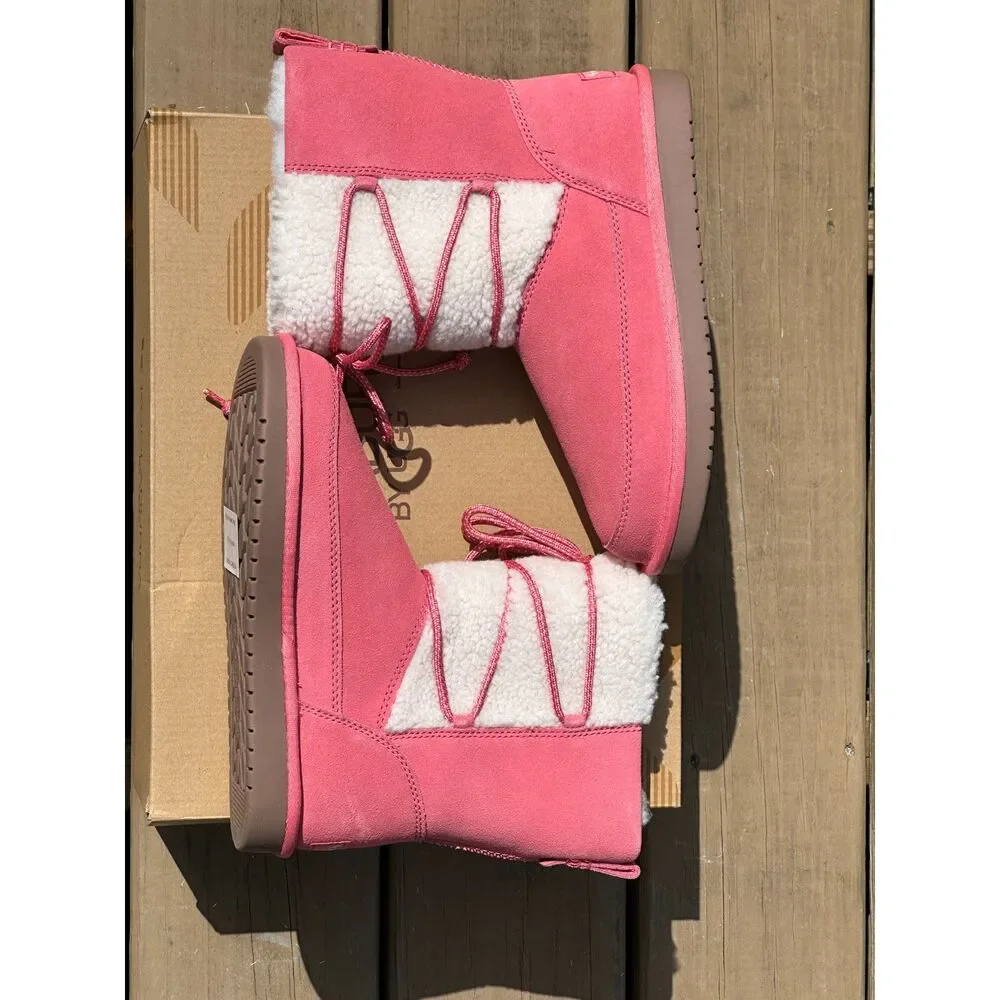 NIB Koolaburra by UGG Girls Pink Cozy Michon Short Boot - Child Kid Youth 3Y
